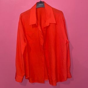 Orange Button Down